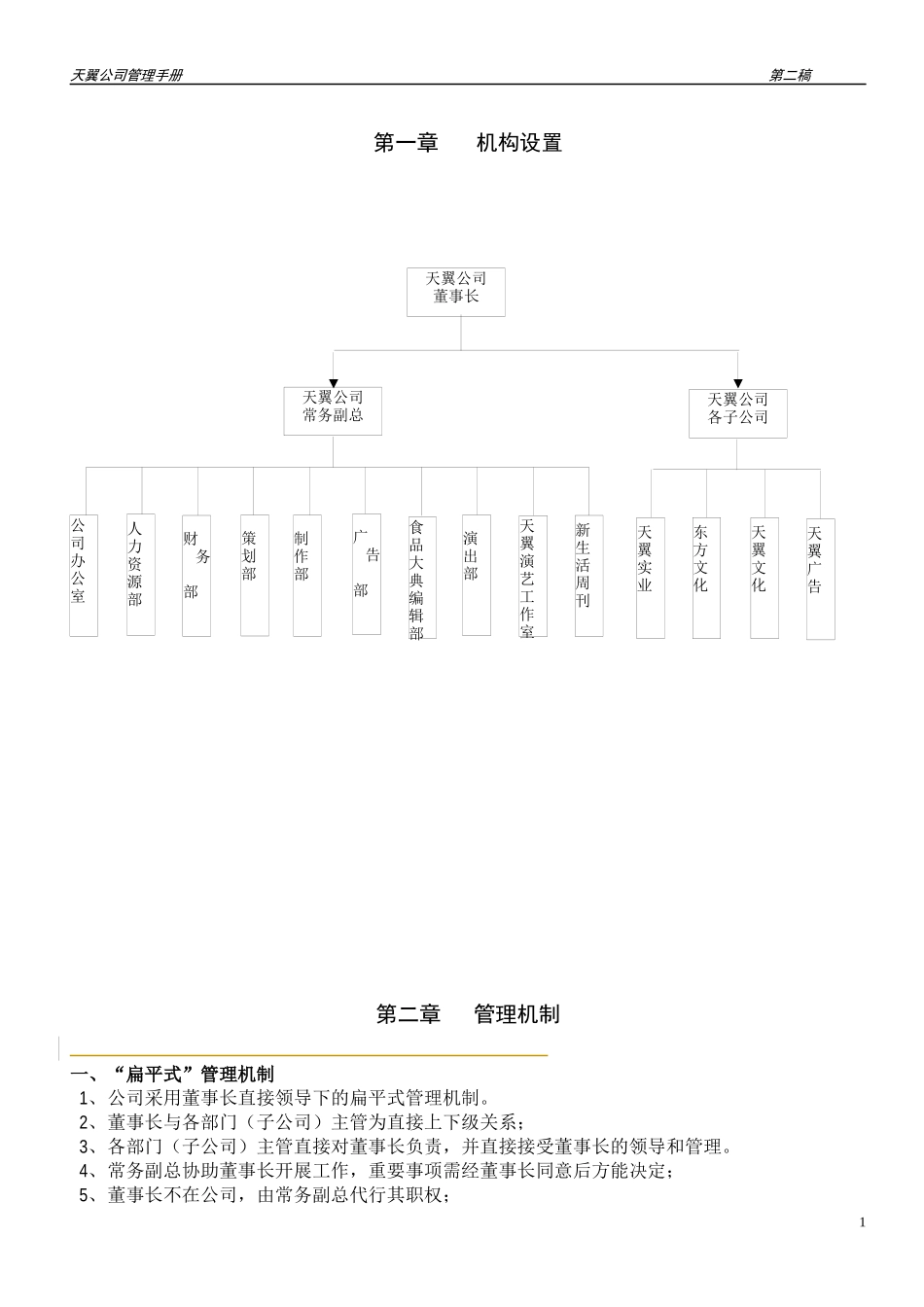 天翼公司管理手册(1)_第1页