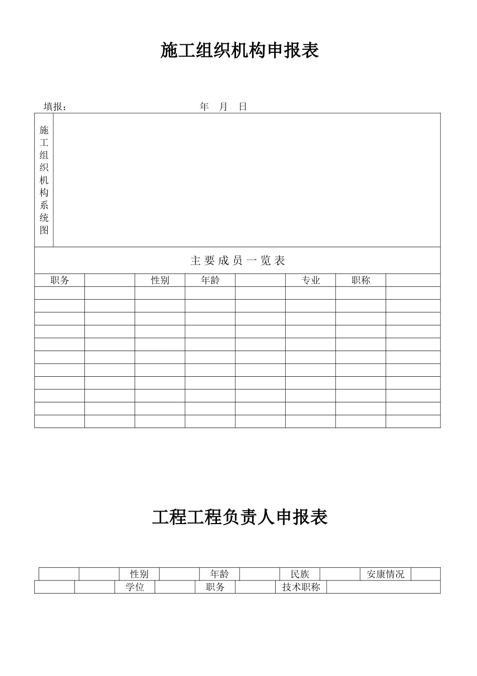 甘洛县开建桥水电站监理下发土建常用表格_第2页