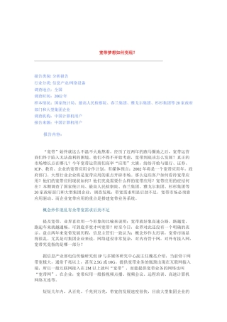 如何变现网络宽带梦想