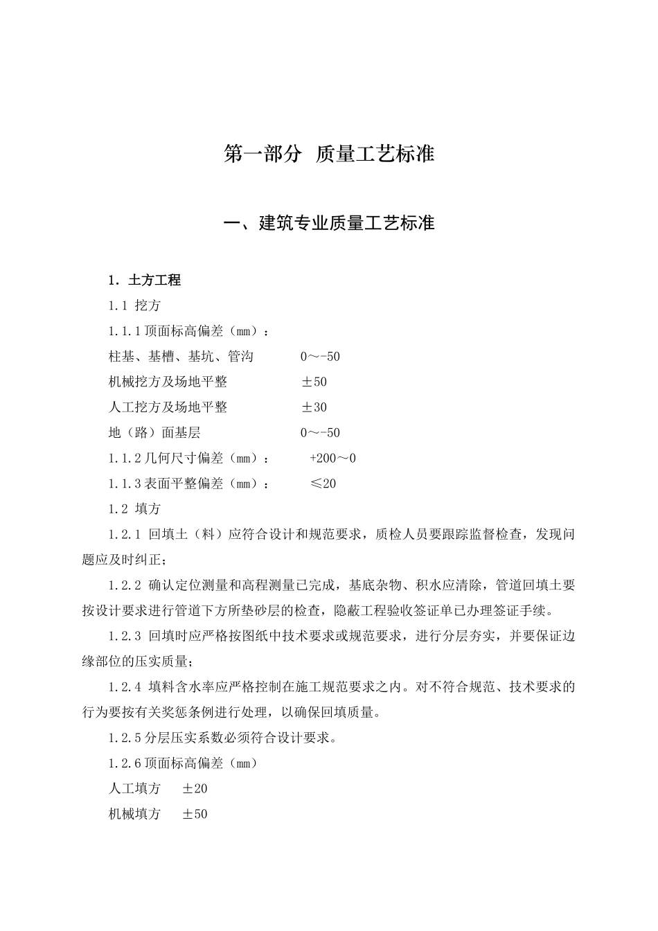施工工艺质量标准_第1页