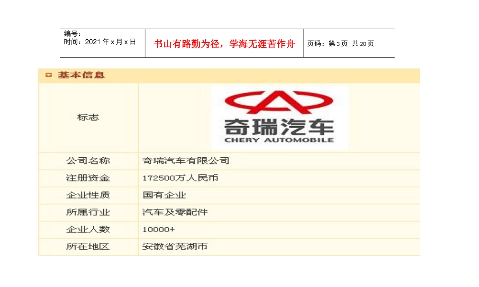 奇瑞汽车有限公司宣传手册_第3页