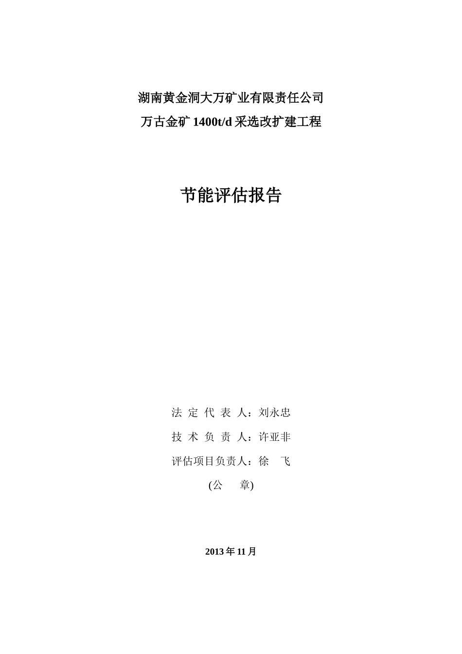 大万矿业能评报告(送审稿)--模板_第2页