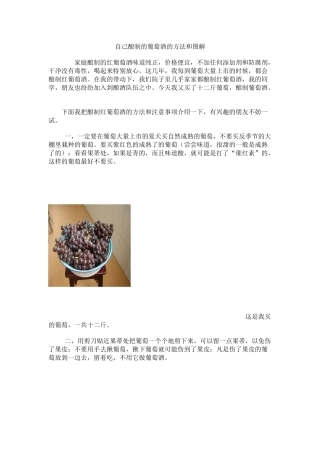 家庭自酿红葡萄酒
