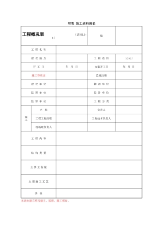 水利工程全部表格
