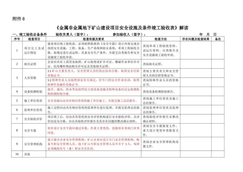 地下矿安全全设施设计验收解读_第1页