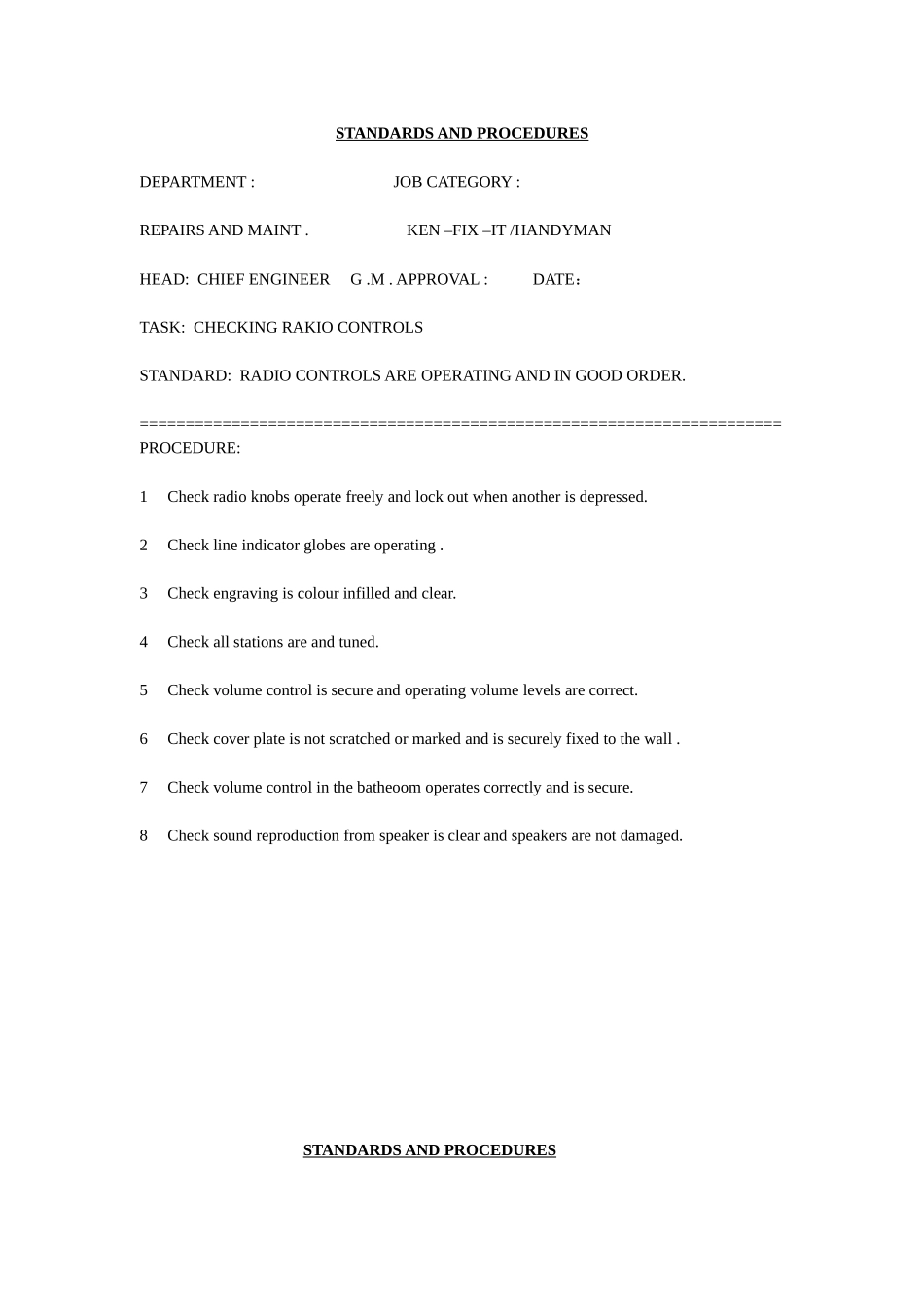 国外著名酒店工程部操作程序-2(英文)REPAIRSANDMAINTENANCE(17-36)_第2页