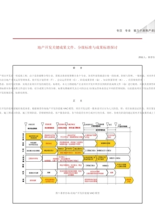 地产开发关键成果文件、分级标准与成果标准探讨