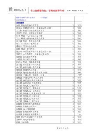 威特管理网产品目录列表