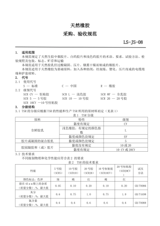 天然橡胶采购规范