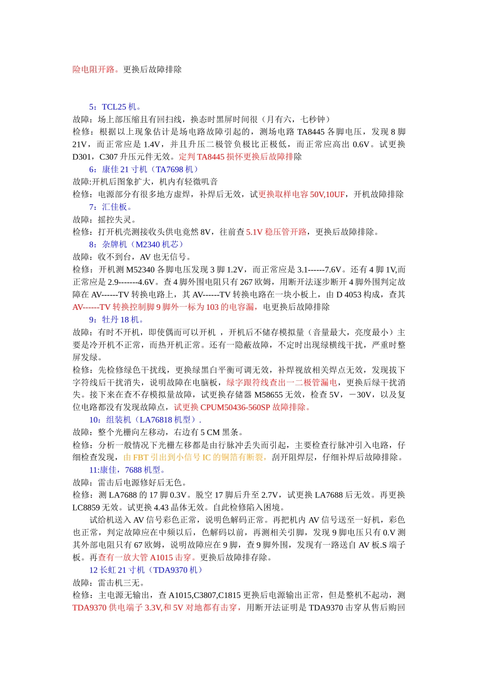 家电相关机维修档案_第2页
