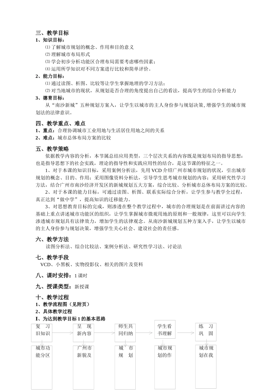 地理教案教学设计《城市的合理规划》教学设计_第3页