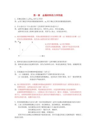 工程材料与机械制造基础答案