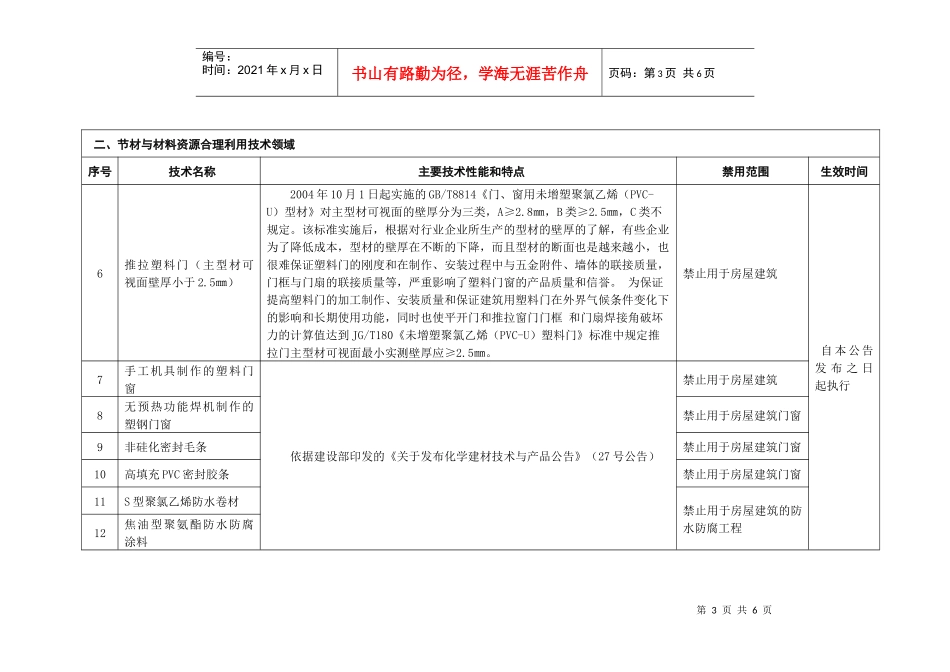 宁夏建筑领域禁止使用项目技术与产品目录doc-宁夏建筑领_第3页