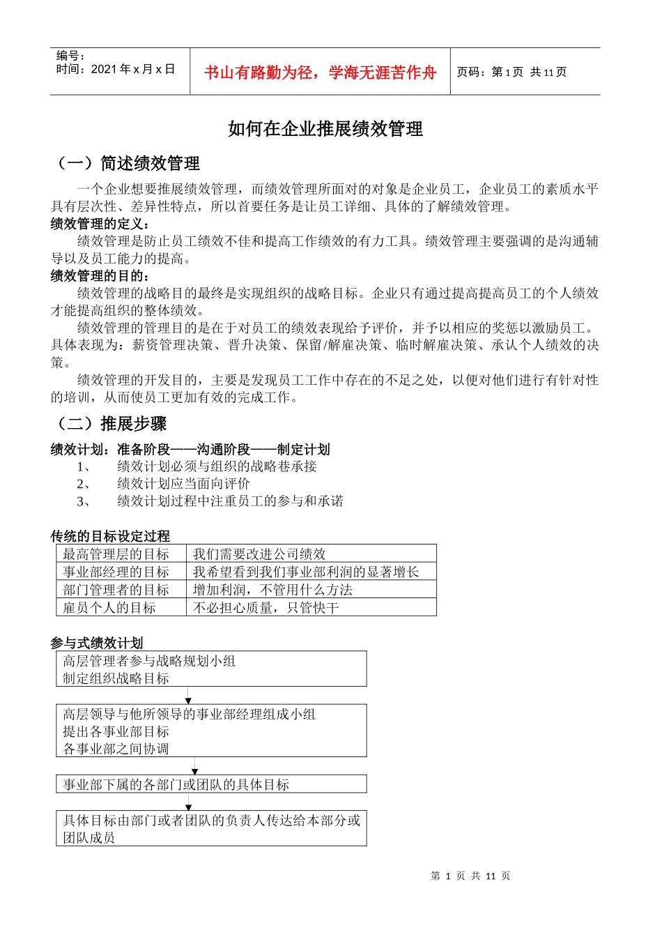 如何在企业推展绩效管理_第1页