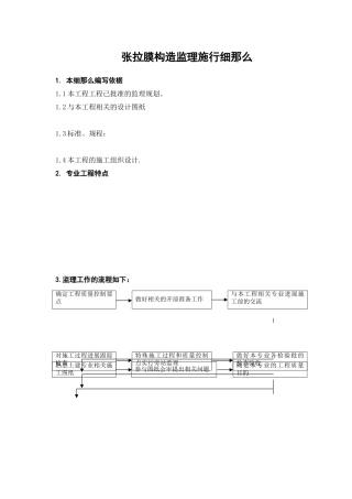张拉膜结构工程监理细则