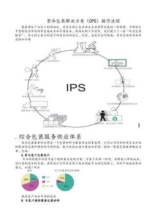 整体包装解决方案(CPS)操作流程