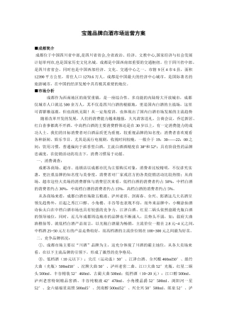 宝莲品牌白酒市场运营方案