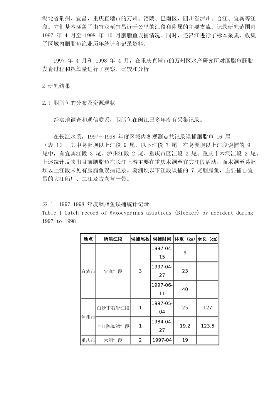 我国胭脂鱼资源现状及其资源恢复途径的探讨_第2页