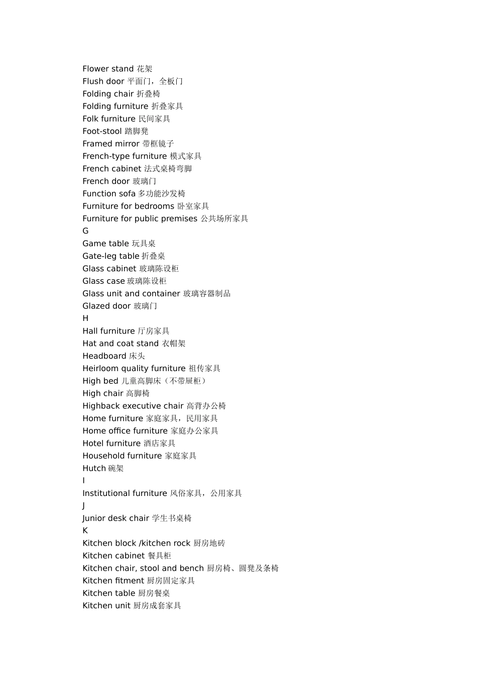 家具英文名称_第3页