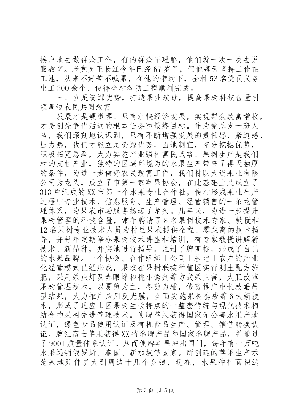 村党支部书记创先争优发言稿_第3页