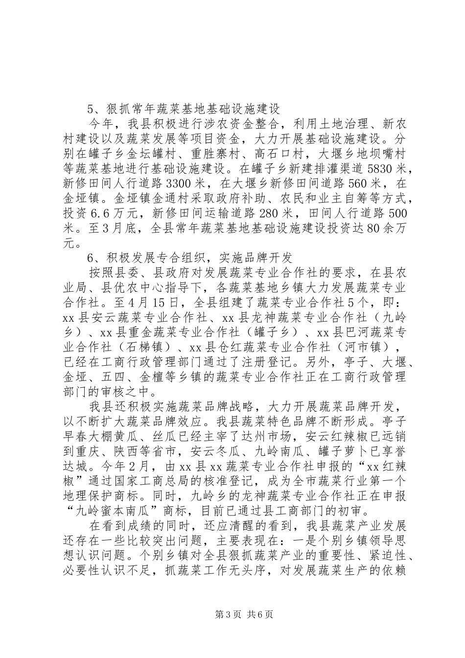 市蔬菜产业工作会议上的发言稿_第3页