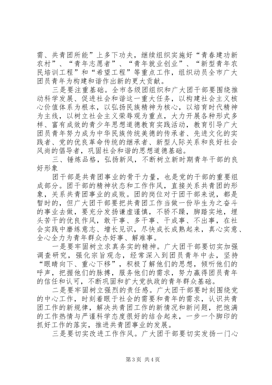 书记在团干部培训会发言稿_第3页