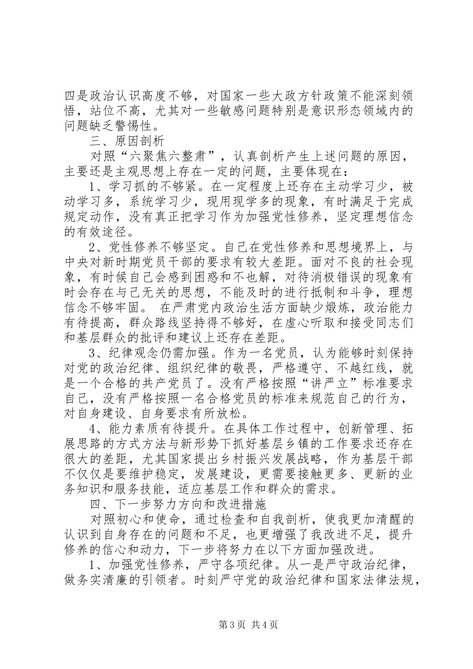 XX同志发言材料_第3页