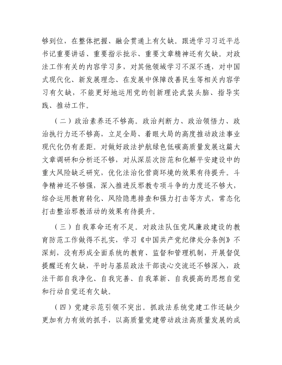 市政法委书记履行全面从严治党主体责任情况汇报_第3页