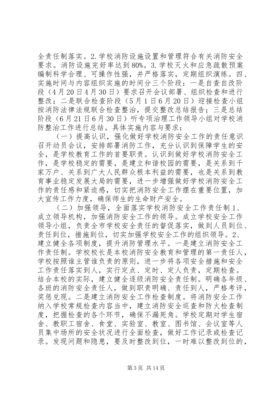 201X年消防工作实施方案_第3页