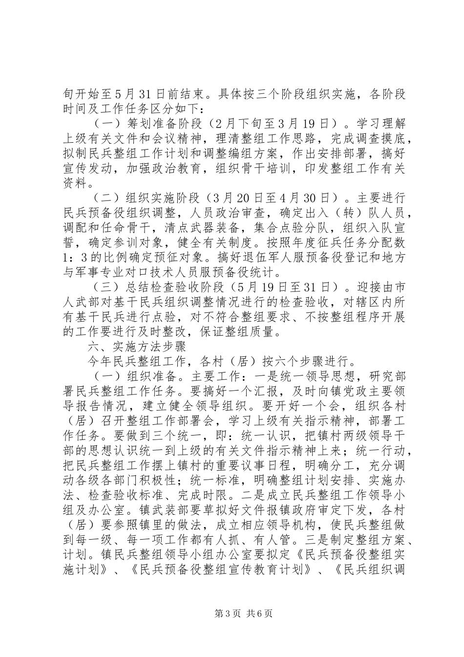 XX年XX镇基干民兵整组方案_第3页