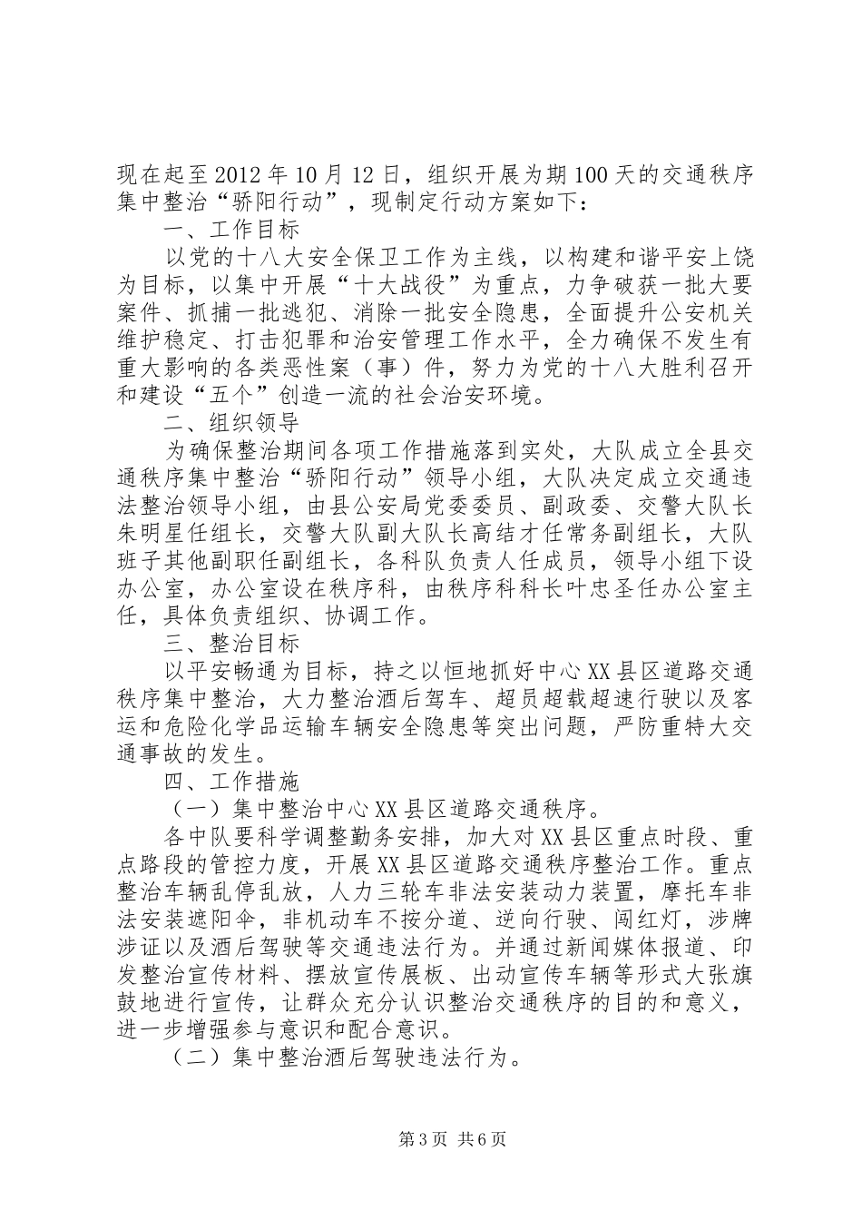 交警大队交通整治方案2篇_第3页