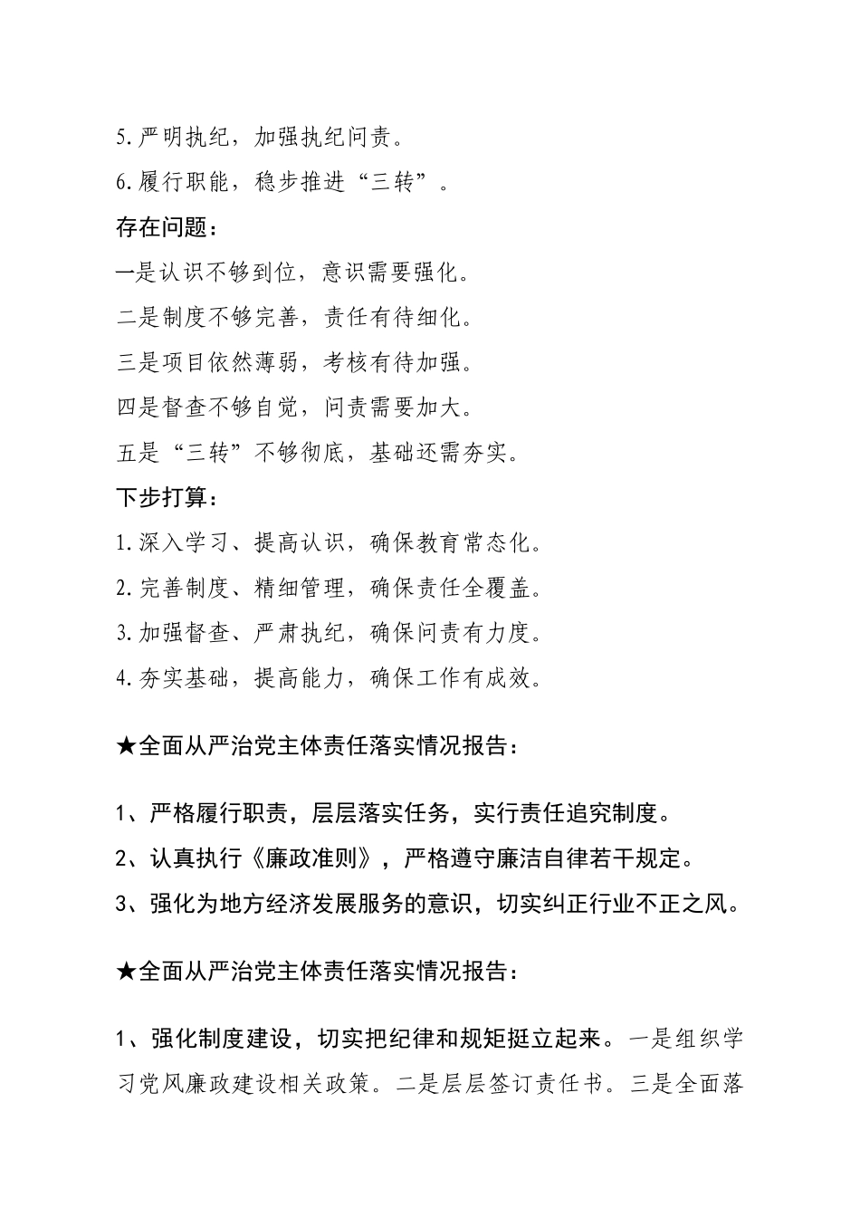 报告类关于全面从严治党_第3页