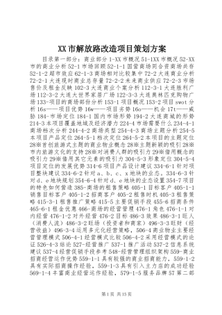 XX市解放路改造项目策划方案 (12)