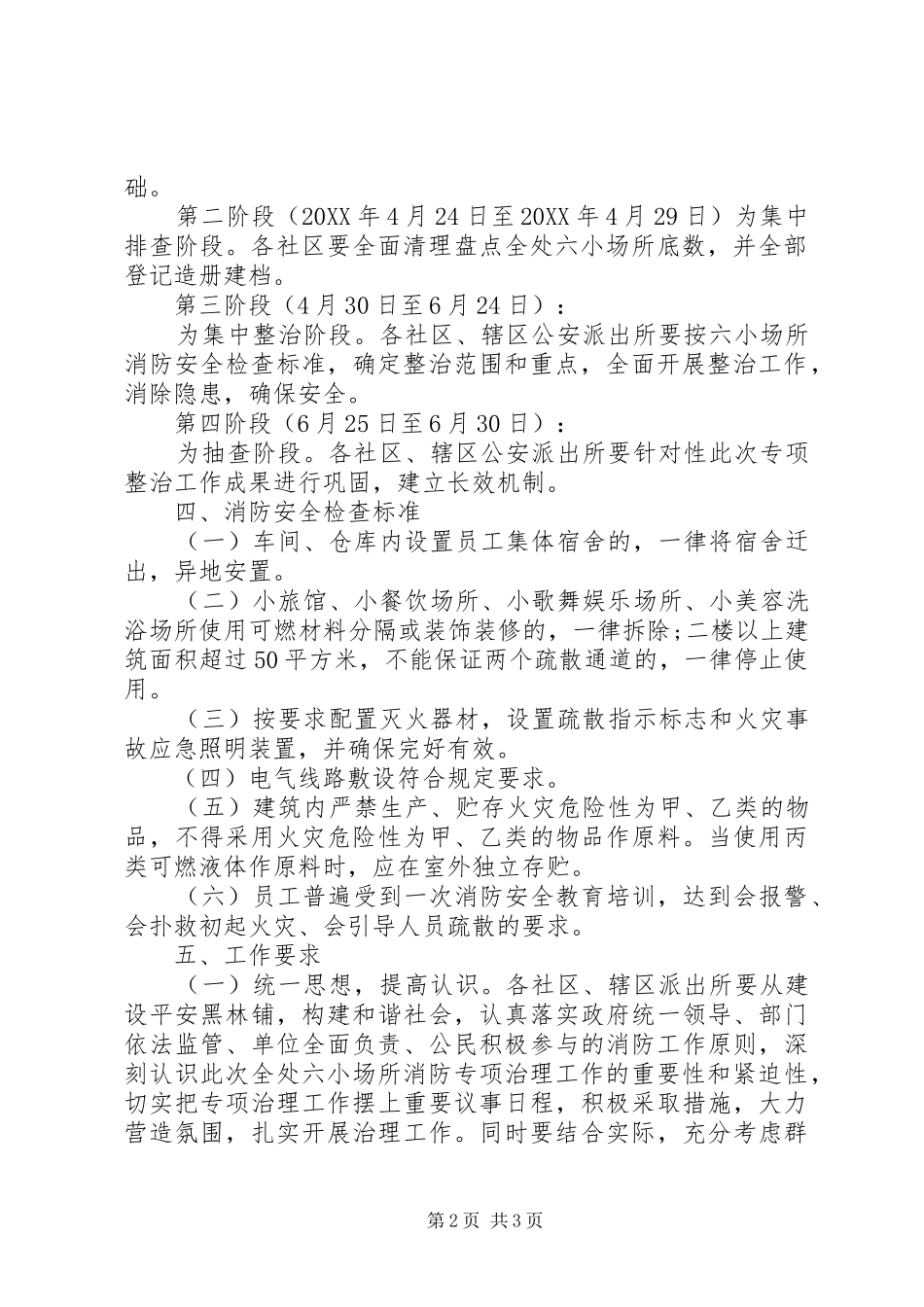 201X年消防安全专项整治工作实施方案_第2页