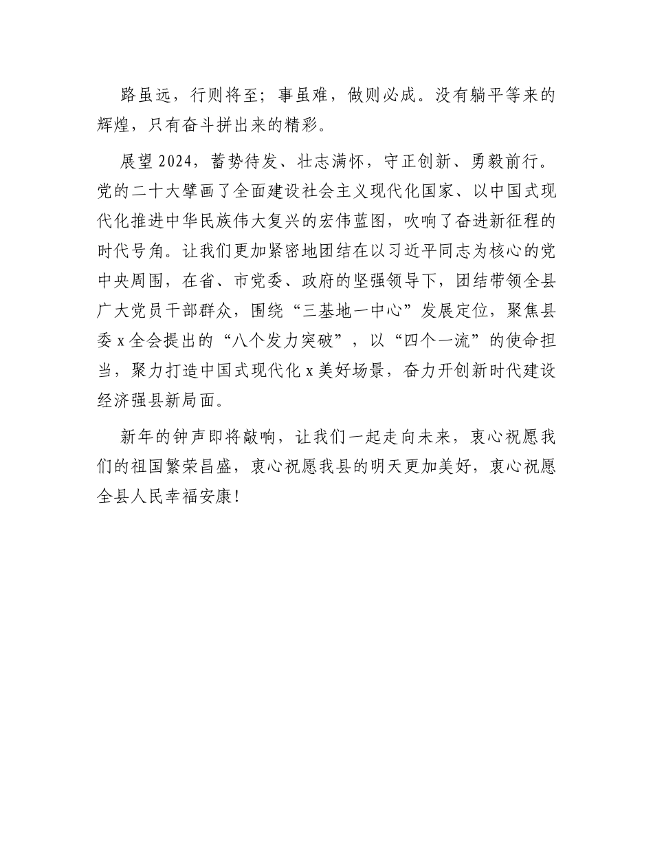 县领导2024年新春致辞_第3页