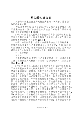 回头看实施方案