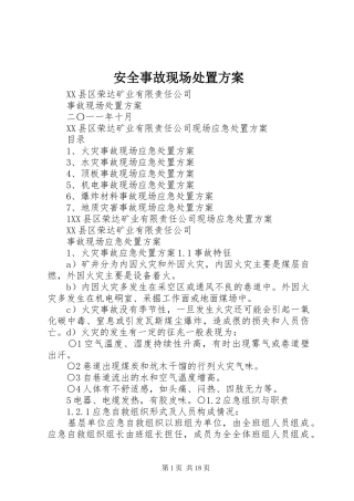 安全事故现场处置方案