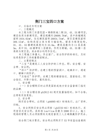 荆门三宝四口方案