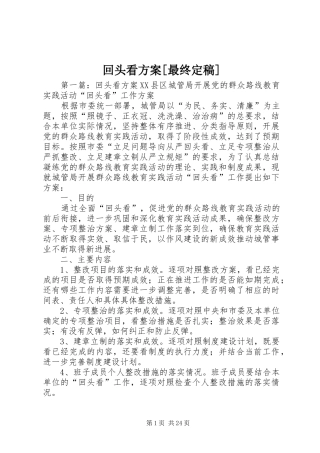 回头看方案[最终定稿]