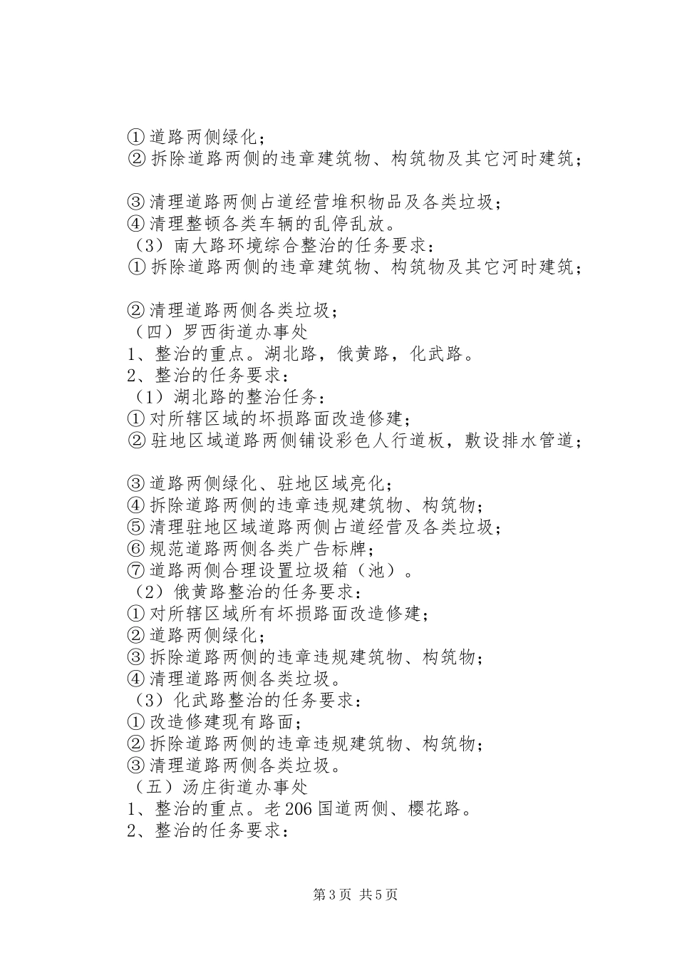 城市环境综合整治工作实施方案_第3页