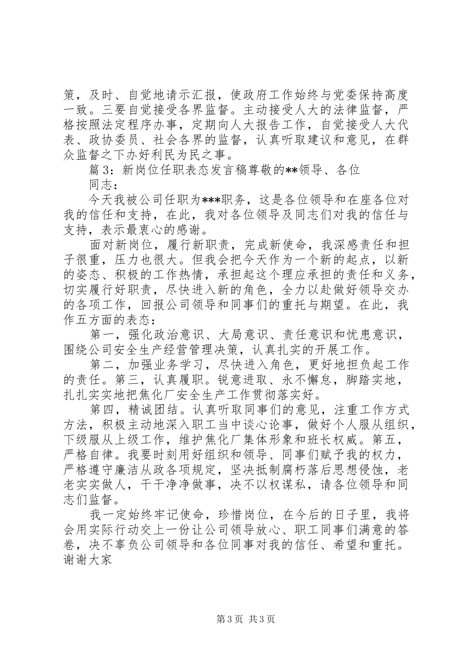 新岗位任职表态发言_第3页
