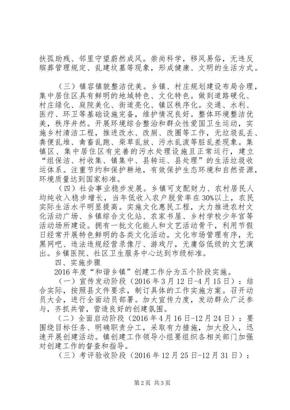 XX年“和谐乡镇”创建实施方案_第2页