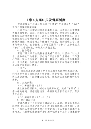 1带4方案红头及督察制度