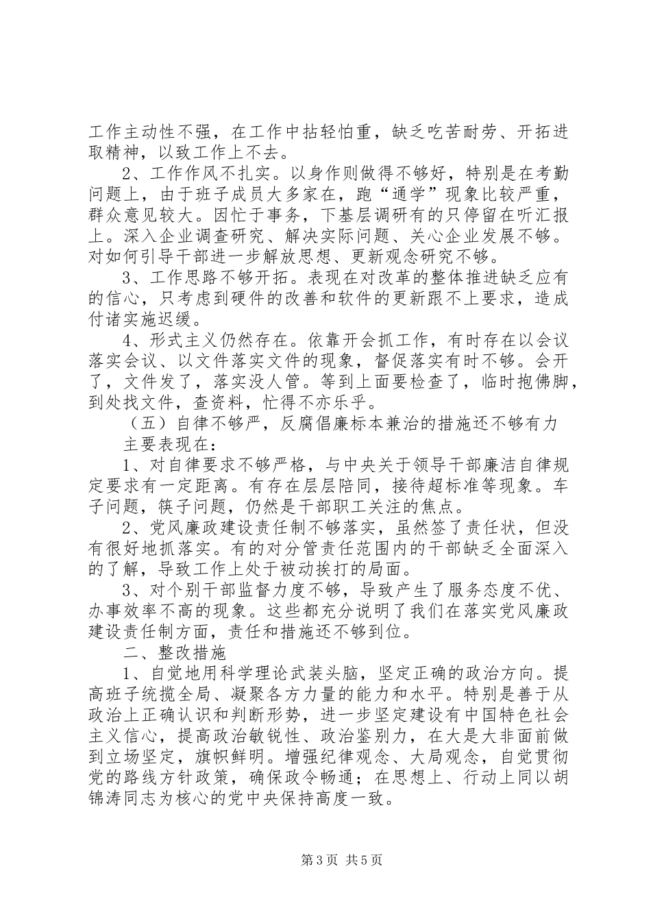 工商局党组队伍教育整顿自查整改方案_第3页