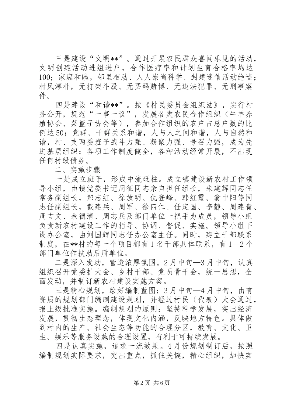 建设新农村示范村实施方案_第2页