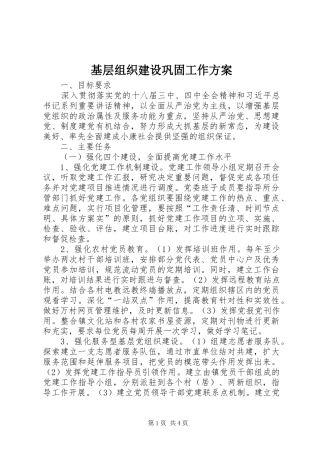 基层组织建设巩固工作方案
