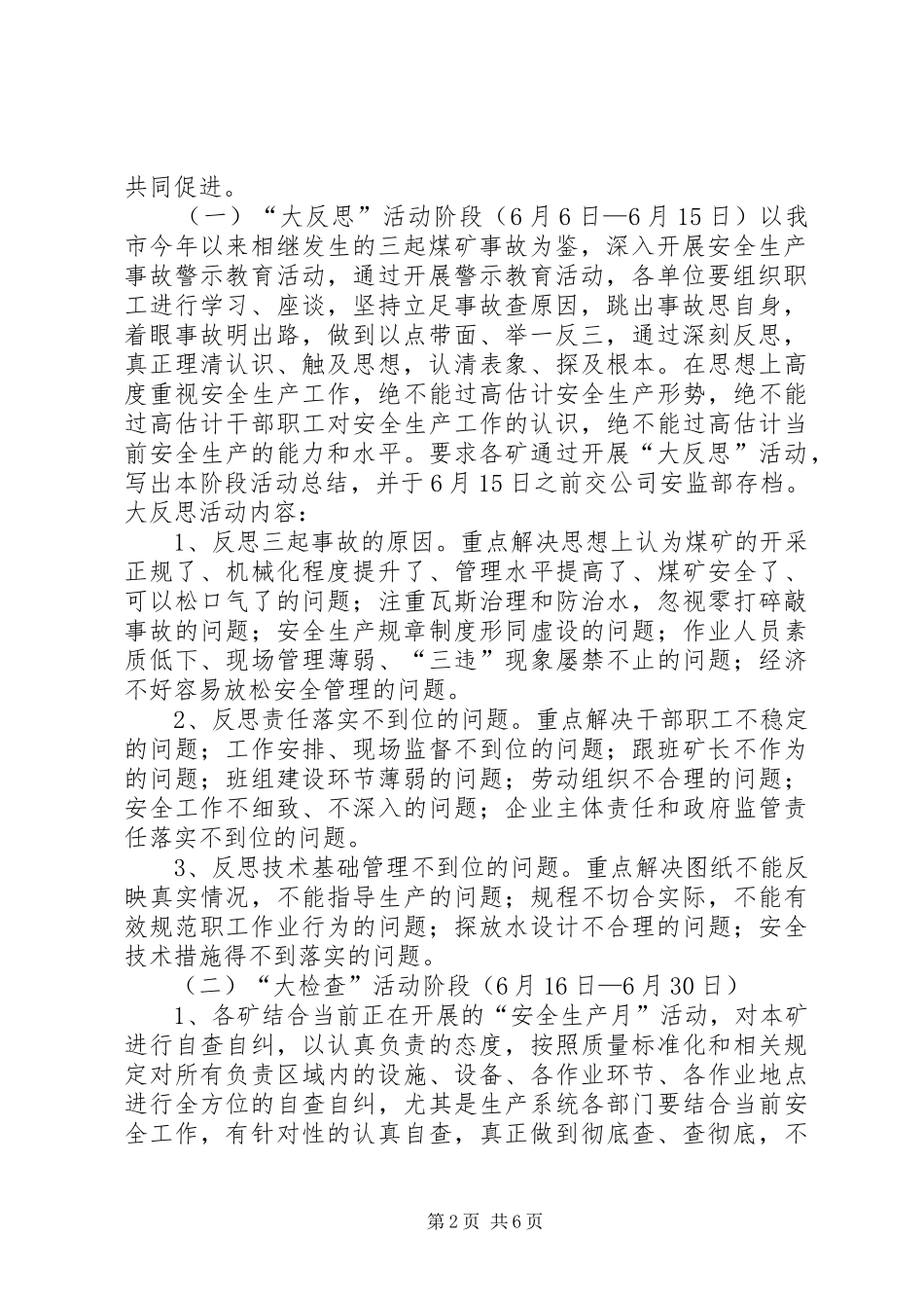 关于开展“大反思、大检查、大整顿”活动的实施方案_第2页