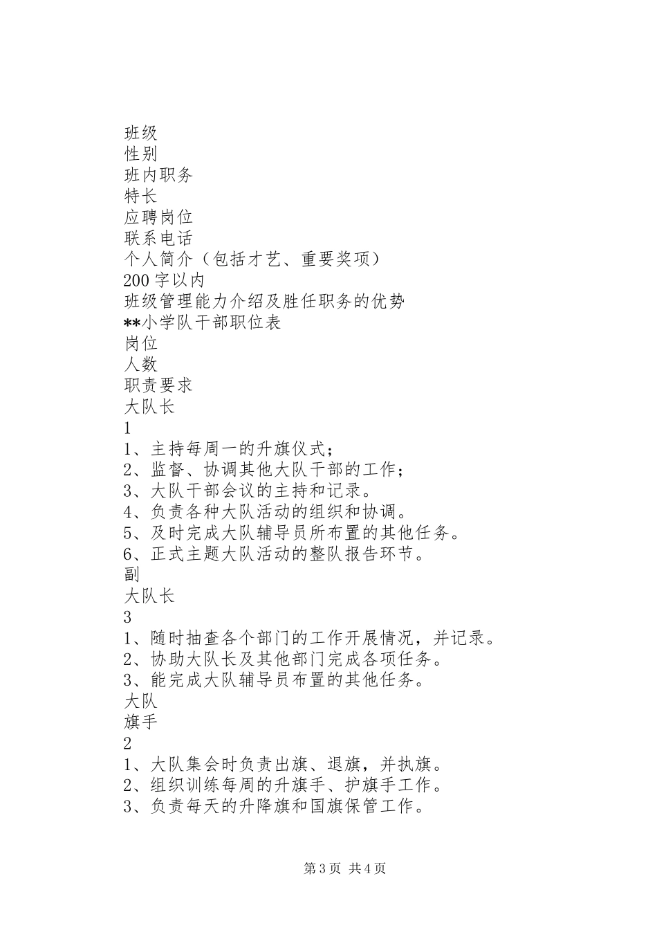 “新时代好少年”大队委竞选活动方案_第3页