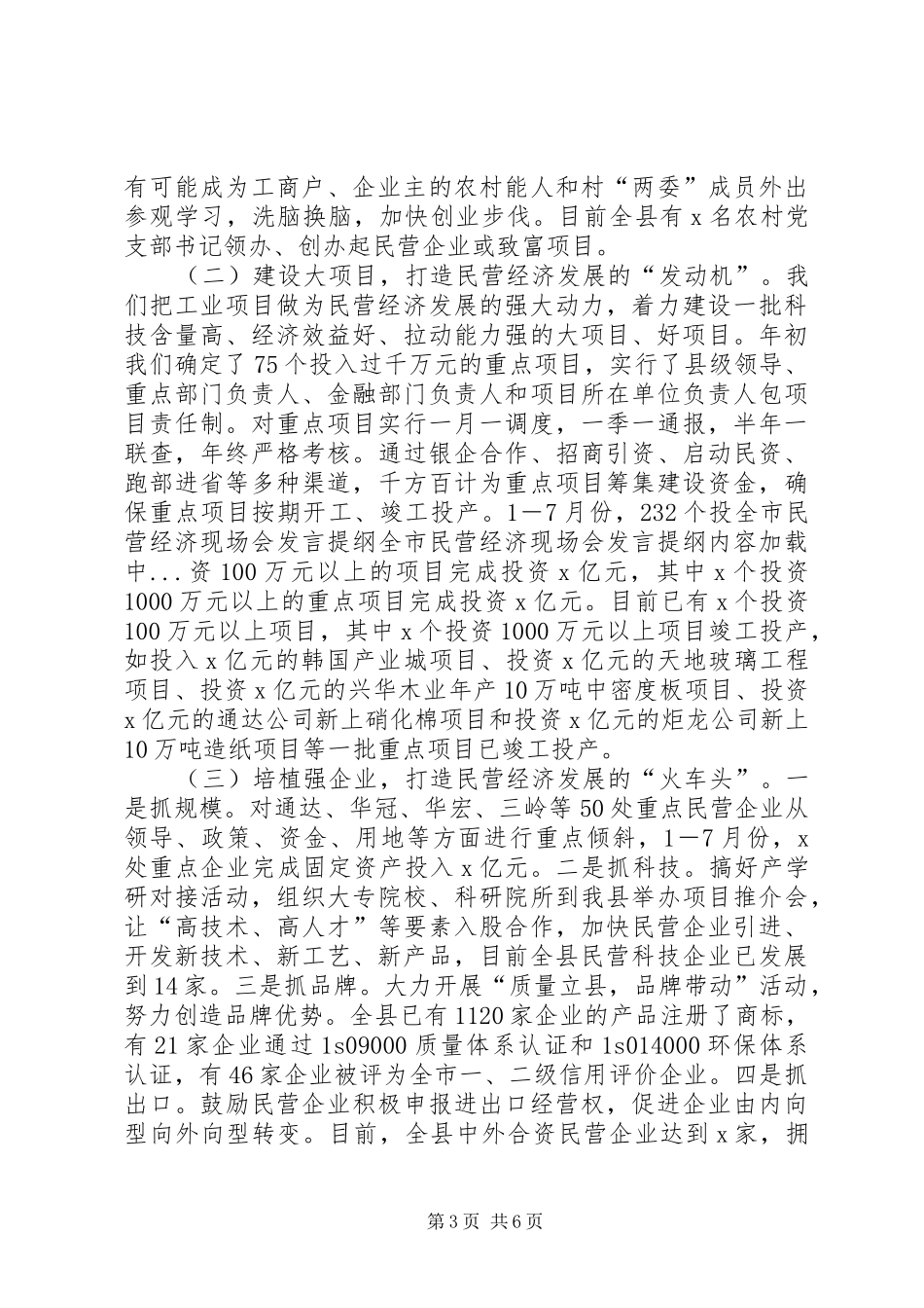 全市民营经济现场会发言提纲材料(8)_第3页