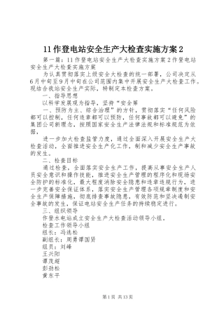 11作登电站安全生产大检查实施方案2